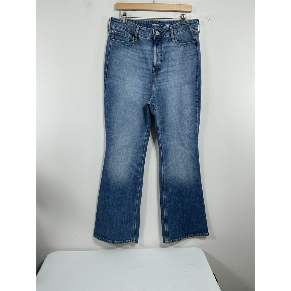 Womans Excellent Condition Old Navy Blue Jeans Size 10 Flare Leg 0157/A-5